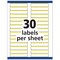 Avery TrueBlock File Folder Labels, 2/3" x 3-7/16", 1,500 Printable Labels, White/Yellow, Permanent (5966)